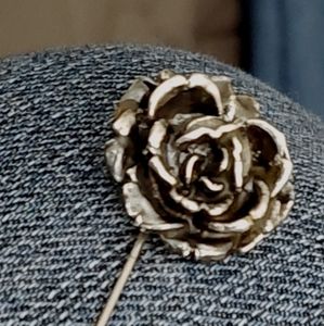 925 STERLING SILVER MARKED ROSE STICK PIN